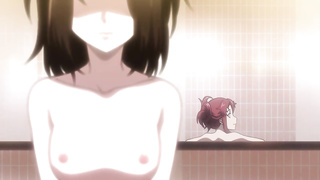 Toon honeys are rubbin' each other in a public tub, because it perceives so satisfying