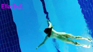 I Can’t  Stop Seeing, Teenage Ash-Blonde get Caught swimming Nude in resort pool