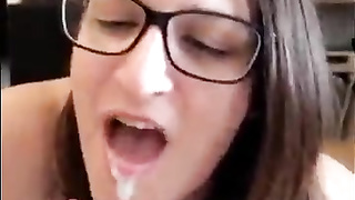 Unexperienced COUGAR no make-up blow-job