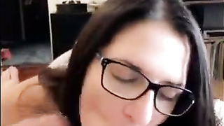 Unexperienced COUGAR no make-up blow-job