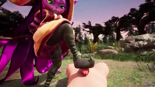 Lulu is shrieking from gusto while getting screwed in the nature, in the middle of the day