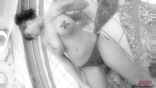 Large jugged honey is totally nude and well-prepped for a gonzo screw from the back