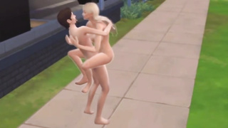 Animation gals are having a mischievous 3 way with a splendid stud, in the late afternoon