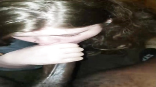 Filthy minded, Caucasian stunner is blowing a ginormous, ebony jizz-shotgun for the first-ever time ever