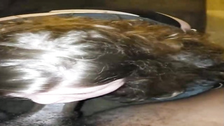 Filthy minded, Caucasian stunner is blowing a ginormous, ebony jizz-shotgun for the first-ever time ever