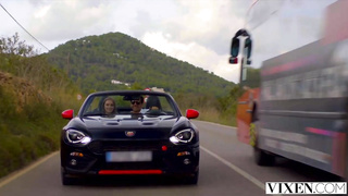 Smallish breasted, nubile model, Junia is having mischievous fuck-a-thon with her chief, once in a while