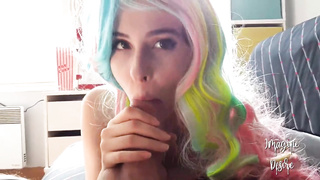 BLOW-JOB - HE SHOOTS A LOAD IN MY FACEHOLE AND I DRINK