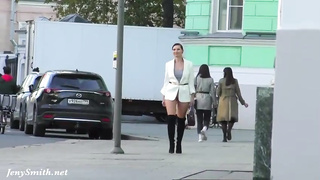 Jeny Smith has a thing for going out in supah brief trousers or even sans underpants