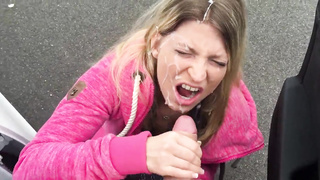 Outdoor Oral Pleasure with Parkplatzluder19 - 100%real