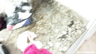 Stepdaughter's attentive foot wank