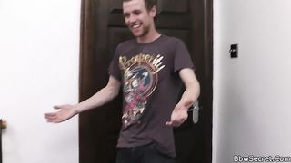 Boy caught hotwife with blondie plus-size