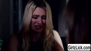 Naughty Kenna James likes to gobble Riley Reids moist cunny and pink pucker