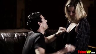 Smallish light-haired picked up and pulverized by 2 kinky perverts