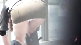 Asian women are dressed in mini skirts not knowing that folks are attempting to observe their underpants