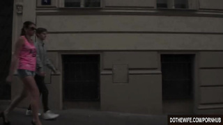 Insatiable dark-haired is having fucky-fucky with a ebony stud in front of her accomplice, just for joy