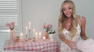 Jiggly towheaded is providing a oral job to a mate, while he is attempting to hold the camera