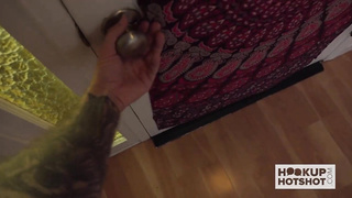 Dark-Hued damsel is impatiently deepthroating a rock rigid man meat and getting butt-fucked the way she luvs