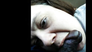 She deep-throated my BIG BLACK COCK for A Bag Of Weed