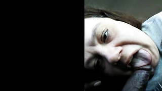 She deep-throated my BIG BLACK COCK for A Bag Of Weed