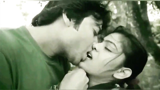 Succulent smooching Indian school woman outdoor romance