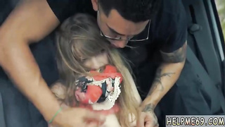 Attractive nymph is about to blow a rigid spunk-pump in the back of a camper