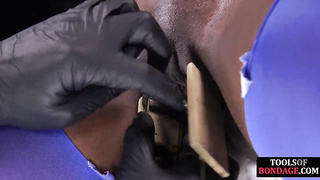 Ebony DOMINATION & SUBMISSION gimp trussed for sole supremacy two