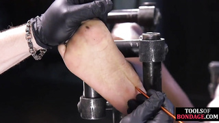 Ebony DOMINATION & SUBMISSION gimp trussed for sole supremacy two