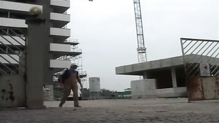 Ponytailed, teenager dark haired with rock-hard bosoms got down and muddy with an senior neighbor, just for joy