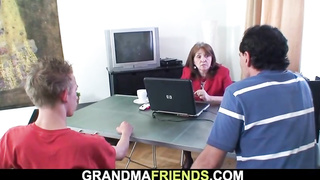 Bitchy office nymph is frequently having casual three ways with junior fellows, even while at work