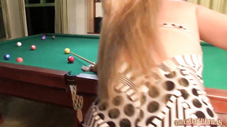 Inviting blond dame with humungous figure is throating a enormous, ebony schlong and getting analed