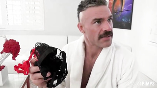 Sexy fellow enjoys to drill his whorish step- daughter-in-law, after she gives him a deep suck off