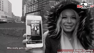 Ash-Blonde with voluptuous lips and enormous, rock-hard mammories is about to penetrate a ultra-kinky dude for money