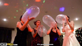 Whorey school nymphs are partying and doing nasty stuff, because it senses so poking great