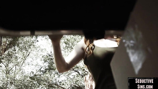 Busty independent babe gags on cock before sex