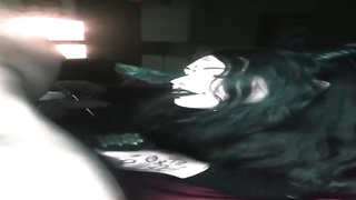 Naughty Satan woman is getting down on all fours in front of a human and providing him an extraordinaire oral pleasure