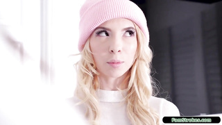 Pretty blondie girl, Valentine is privately having horny fucky-fucky with her step- stepbro and loving it