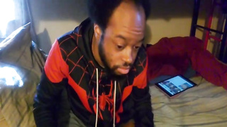 Dark-Hued stud who has a good-sized rock-hard- on, Elijah Nelson is using a penetrate gal while tugging