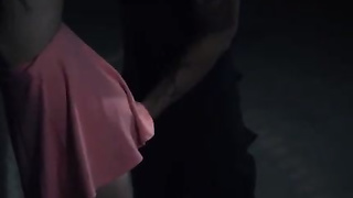 Smallish teenager dark haired with glasses got roped up and poked in a public place, last night