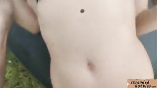 Pretty doll, Marina suggested her gullet and cooch to a fellow who gave her a rail