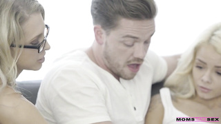 Red-Hot ash-blonde chick loves to have casual three ways with her step- daughter-in-law and her bf