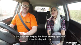 Real UK amateur gets anally fucked in public by her driving instructor