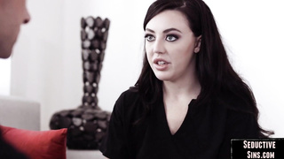 Redhead mistress sucks before doggystyle sex then gets cumshot over ass