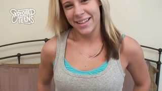 Very petite teen stars in her debut fuck video