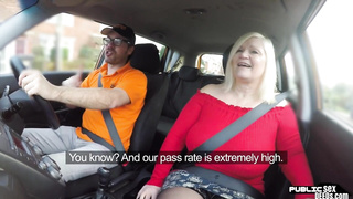 Chubby mature brit publicly rides and sucks