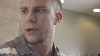 Trans stepmom doggystyling spoiled stepson