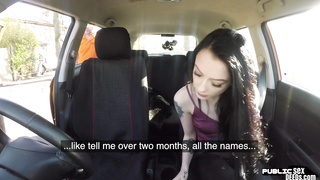 Public british babe doggystyled by instructor