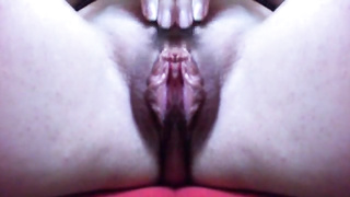 Crazy gal is kneading her fur covered puss on web cam knowing that everybody wants to watch her jism