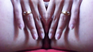 Crazy gal is kneading her fur covered puss on web cam knowing that everybody wants to watch her jism