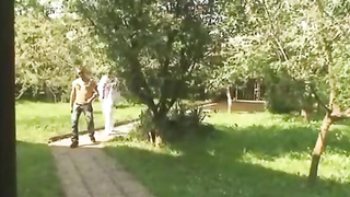 Sluty mature invited 2 dudes to her place and had hook-up with both of them