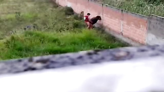 Crazy duo was caught on gauze while drilling in a public place, during the day
